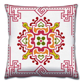 Aberto Design Cojín Multicolor 43 x 43 cm con Relleno de Silicona